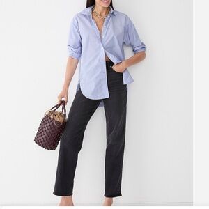J.Crew Mid-rise '90s classic straight-fit jean in Charcoal wash